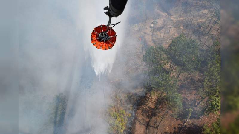 El incendio en el cerro de San Marcos, en Uruapan, se encuentra controlado y en fase de liquidación  