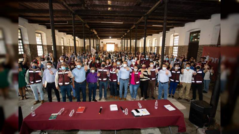 Supervisa Raúl Morón coordinación electoral de la 4T en Ciudad Hidalgo 
