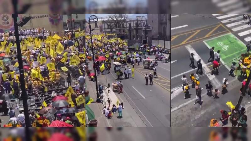 Sillas vacías en mitin donde “10 mil” arroparon a Tello: Militantes del PRD abandonan plaza al tomar Carlos Herrera la palabra 