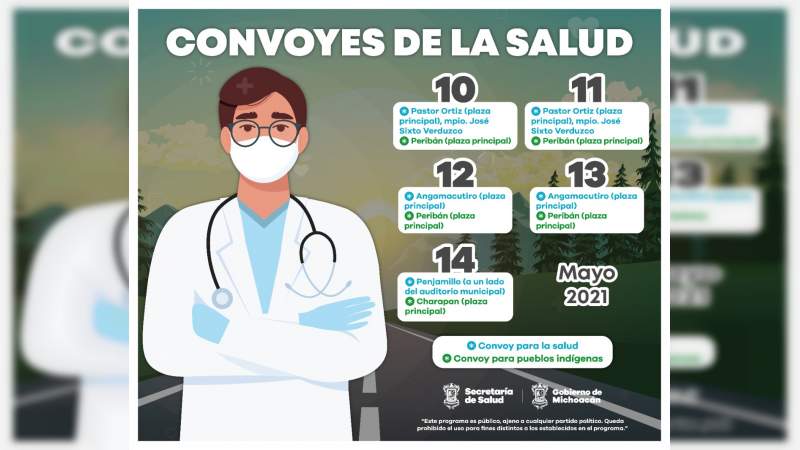 Despliega SSM Convoyes de la Salud y Pueblos Indígenas en 5 municipios