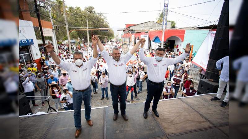 El pueblo ya decidió que sea MORENA el proyecto que gobierne en Michoacán, reafirma Raúl Morón 