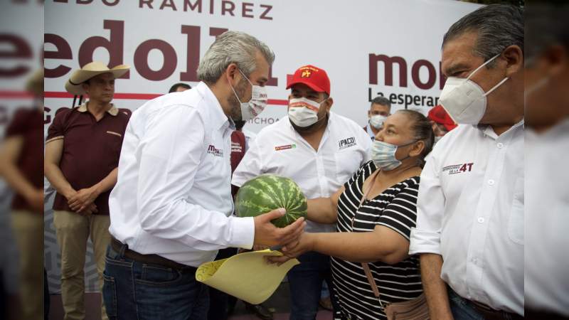 Con honestidad y responsabilidad en el gobierno reactivaremos al sector agrícola: Bedolla