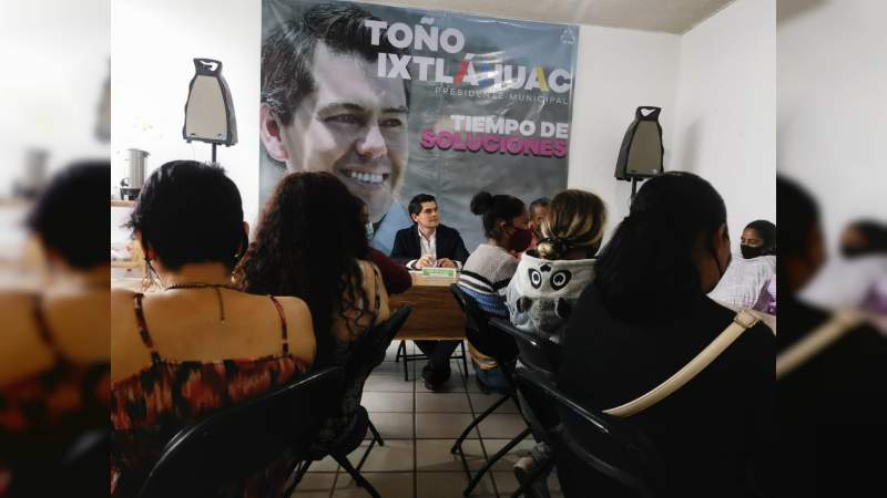 Madres de familia y mujeres, entre los sectores que serán más apoyados por el gobierno municipal: Toño Ixtláhuac