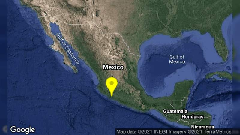 Se registra sismo en Michoacán 