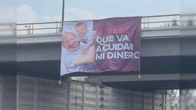 Colocan mantas contra Leonel Godoy y Ramírez Bedolla