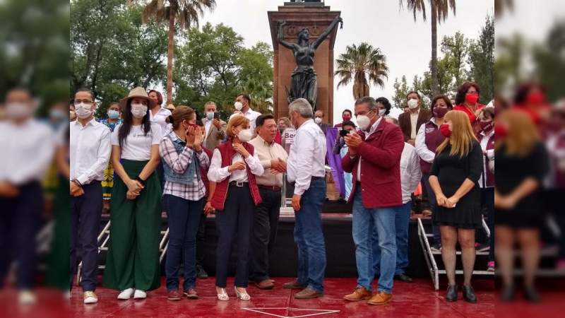 Jesus Reyna García, ex gobernador interino de Michoacán, se unió a la candidatura de Alfredo Ramírez Bedolla 
