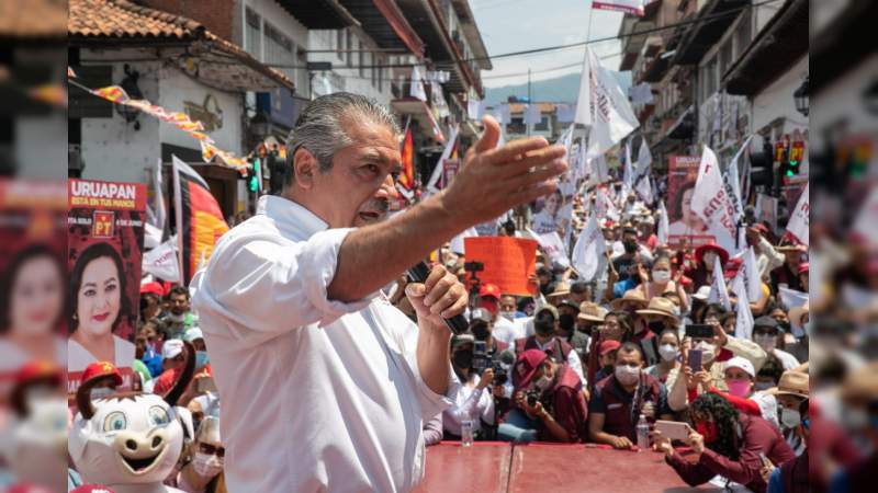 Con su voto a Morena, el pueblo le pondrá un alto a la corrupción en Michoacán: Raúl Morón 