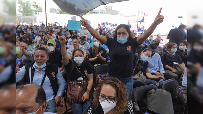 Sindicato de Trabajadores de Salud respalda candidatura de Bedolla a gobernador   