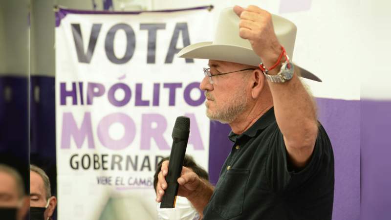 Quién vota por políticos saqueadores, es cómplice de la corrupción: Hipólito Mora 