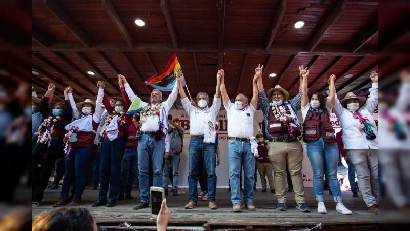 Que los de enfrente no se hagan ilusiones, el 6 de junio se va a imponer la dignidad de los michoacanos: Raúl Morón 