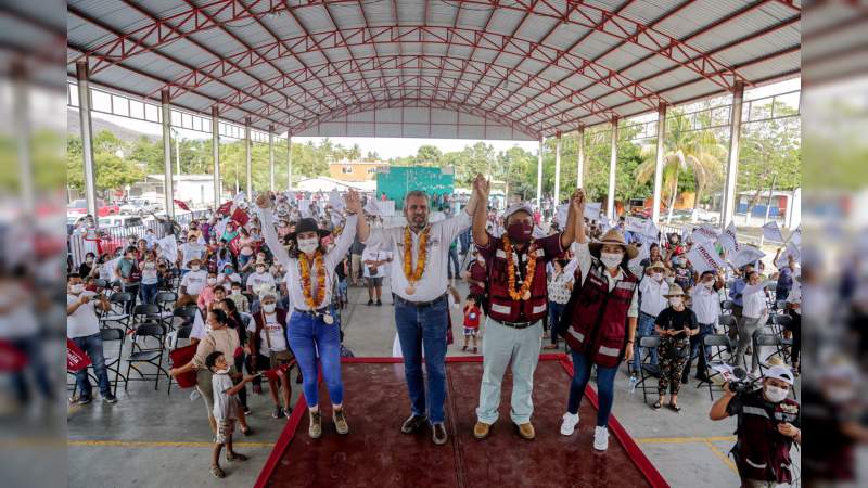 Soplan fuertes vientos de cambio en Michoacán, estamos arriba en las encuestas: Ramírez Bedolla