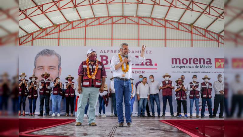 Soplan fuertes vientos de cambio en Michoacán, estamos arriba en las encuestas: Ramírez Bedolla