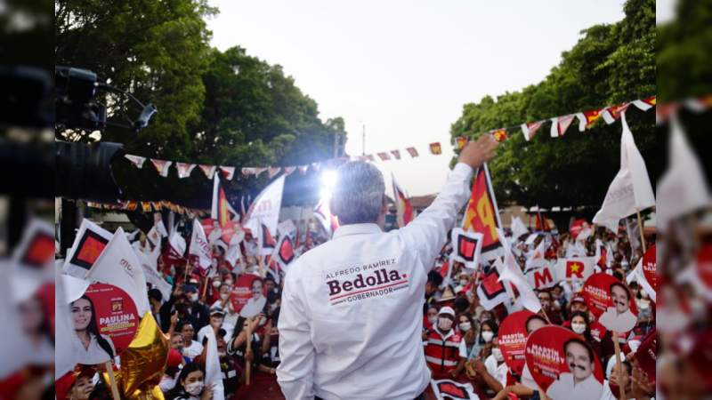 Bedolla pide votar por Morena y elegir la transformación de Michoacán 