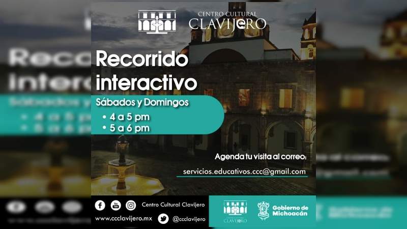 Inician recorridos interactivos en el Centro Cultural Clavijero 
