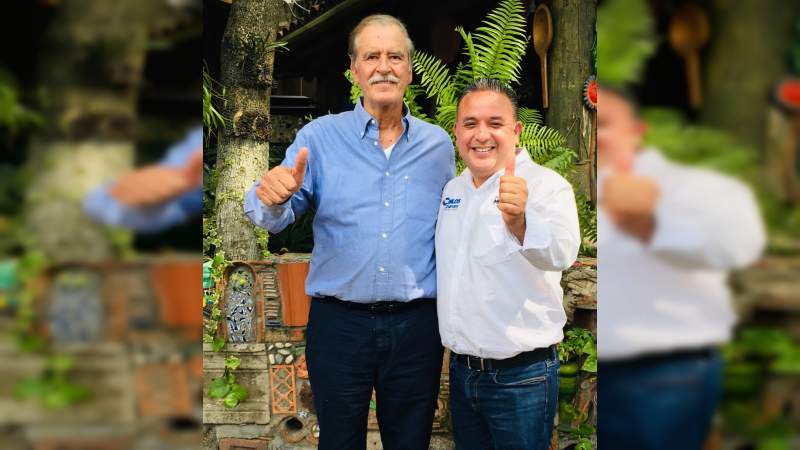 Respalda Vicente Fox, campaña de Carlos Quintana: Rescate de México. prioridad  