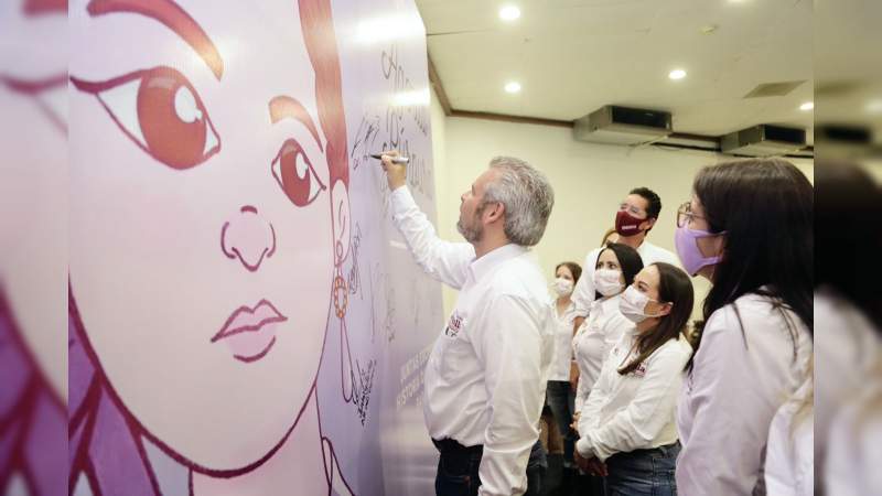 Ramírez Bedolla firma agenda y se compromete con las mujeres 