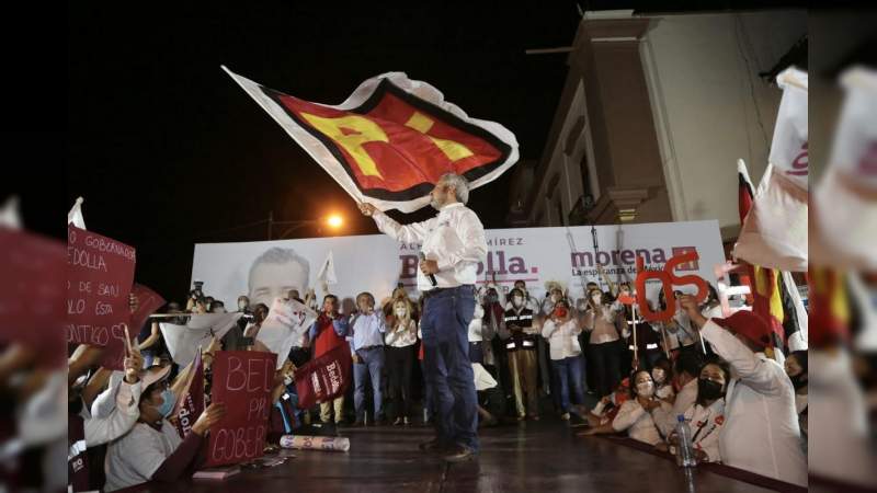 “Que nadie se quede sin votar cuatro de cuatro por Morena y PT”: Alfredo Ramírez 