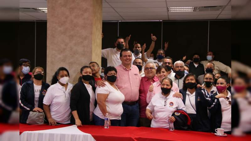 Agremiados a la CTM respaldan proyecto de Guillermo Valencia rumbo a la presidencia de Morelia
