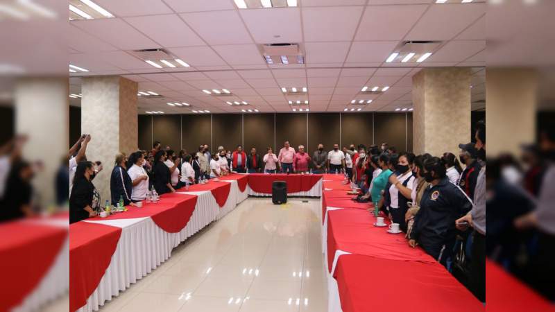 Agremiados a la CTM respaldan proyecto de Guillermo Valencia rumbo a la presidencia de Morelia