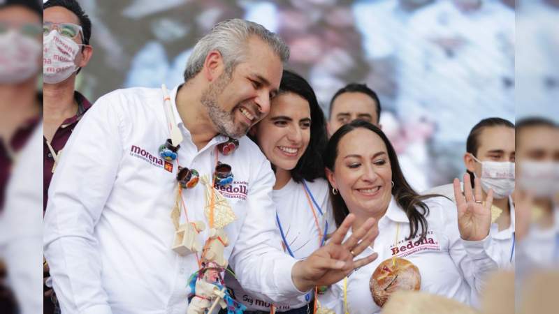 Votar por Bedolla y por morena es votar por el cambio para Michoacán: Giulianna Bugarini 