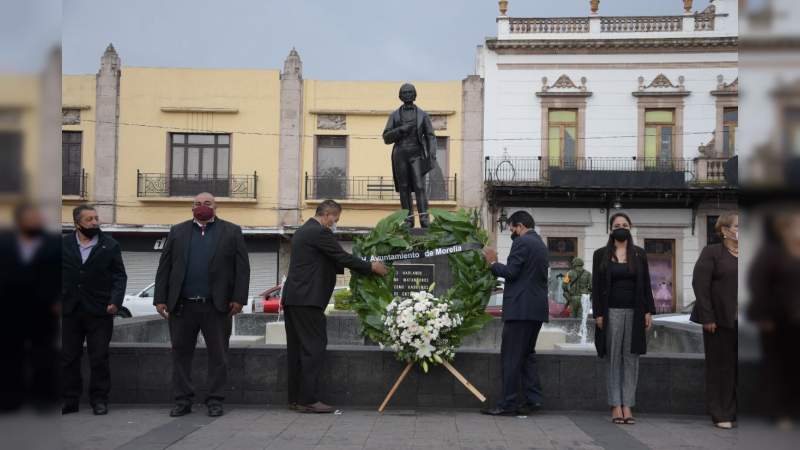 Conmemora gobierno de Morelia, CLX aniversario luctuoso de Don Melchor Ocampo   