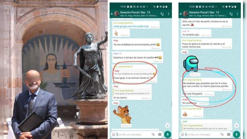 Profesor cambia dieces por votos contra Morena: UMSNH dice que tiene derecho; alumnos denuncian favoritismo a Carlos Herrera 