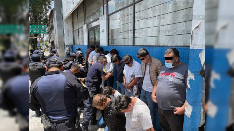 Son capturados 15 sujetos presuntamente implicados en el robo a casilla de Metepec 