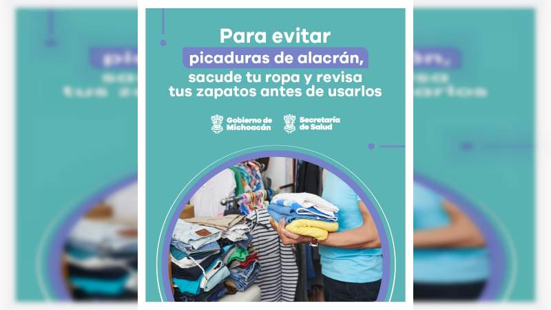 Recomendaciones para prevenir picadura de alacrán     