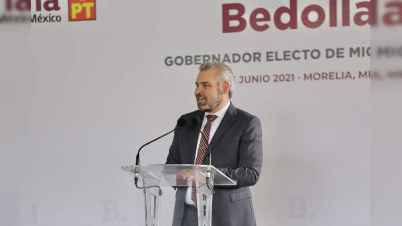 IEM reconoce a Bedolla como gobernador electo; llama a reconciliación en Michoacán 