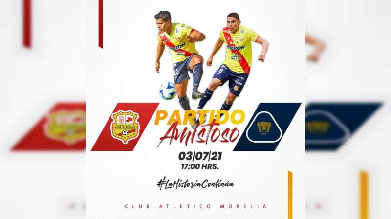 Atlético Morelia jugará amistoso contra Pumas 