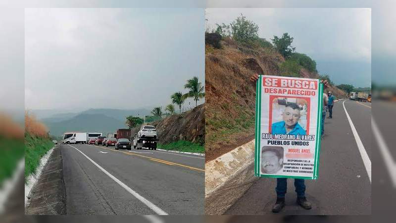 Bloquean autopista Siglo XXI para exigir la aparición del activista Raúl Medrano, inicia investigación la FGE 