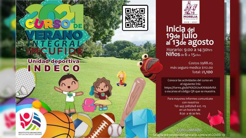 Inician inscripciones a Cursos de Verano IMCUFIDE 2021