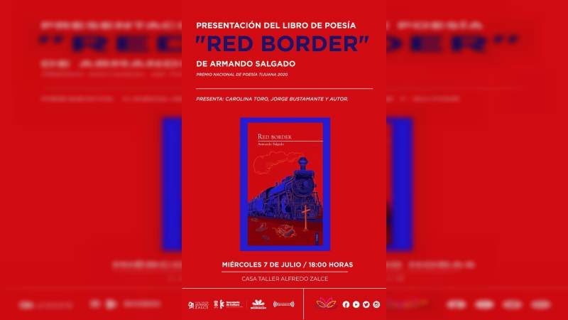Presentará Secum libro de poesía "Red Border", del michoacano Armando Salgado 