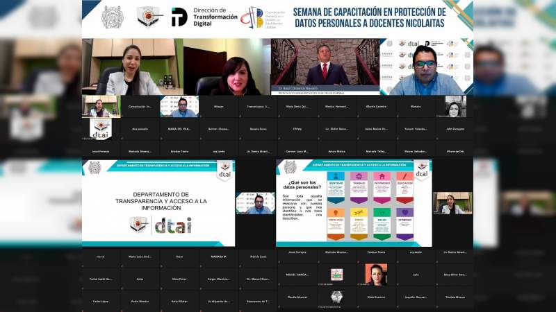UMSNH realiza capacitación sobre protección de datos personales  