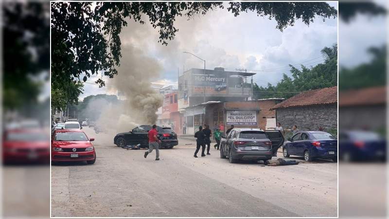 6 muertos en balacera en Tuxtla Gutiérrez, Chiapas; CJNG asesina a hijo de capo de Sinaloa 