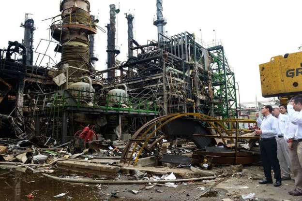 Sorprendentes fotos de la zona afectada del complejo petroquímico “Pajaritos” - Foto 1 
