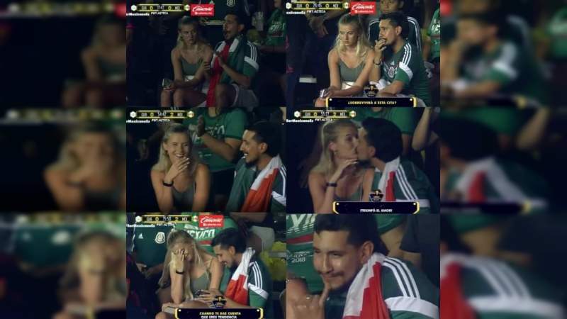 Pareja se vuelve viral durante el México-Guatemala 