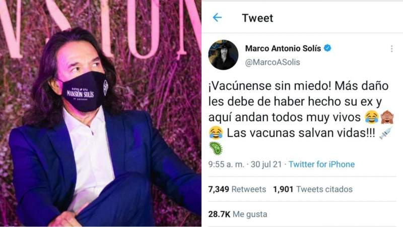 Marco Antonio Solis invita a la ciudadanía a vacunarse contra COVID-19 