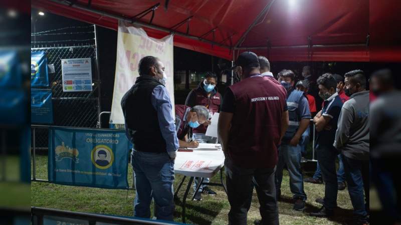 Continúan operativos de inspección en establecimientos de Morelia, Michoacán 