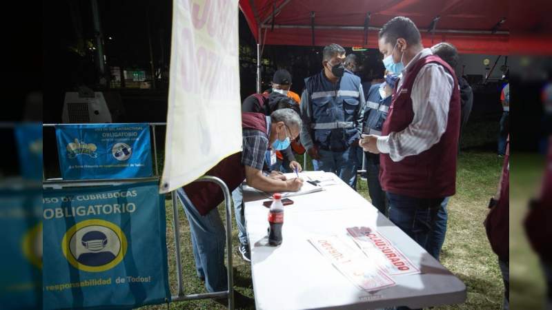 Continúan operativos de inspección en establecimientos de Morelia, Michoacán 