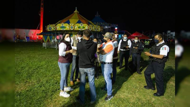 Continúan operativos de inspección en establecimientos de Morelia, Michoacán 