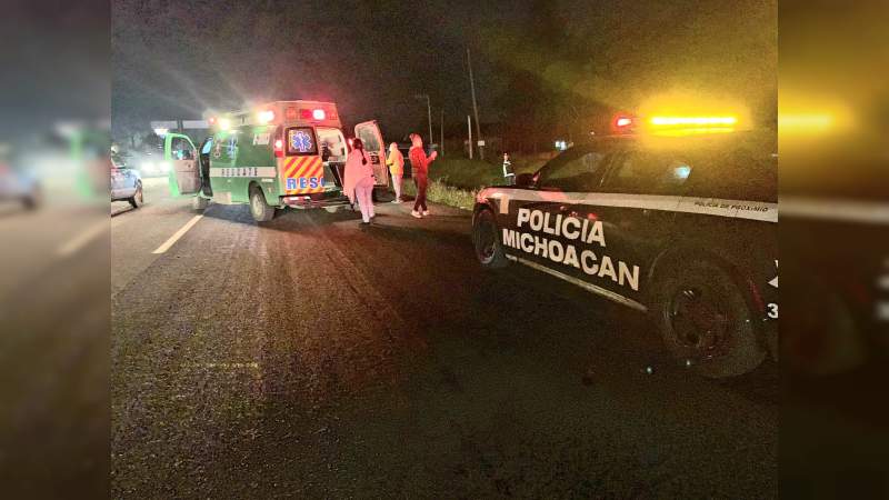 Choque entre taxi y particular deja 3 lesionados en la Zamora-Tangancícuaro 