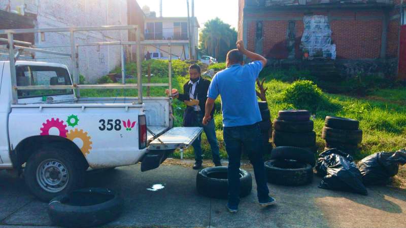 Suman 21 colonias entendidas en la Campaña de Descacharrización 2021 en Uruapan 