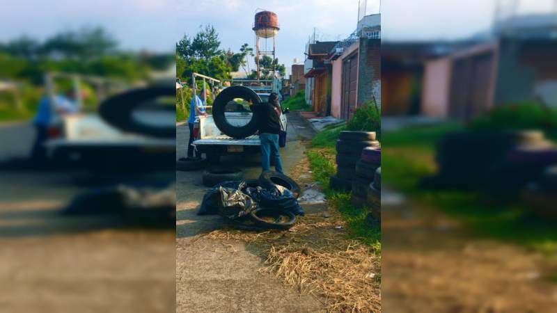 Suman 21 colonias entendidas en la Campaña de Descacharrización 2021 en Uruapan 