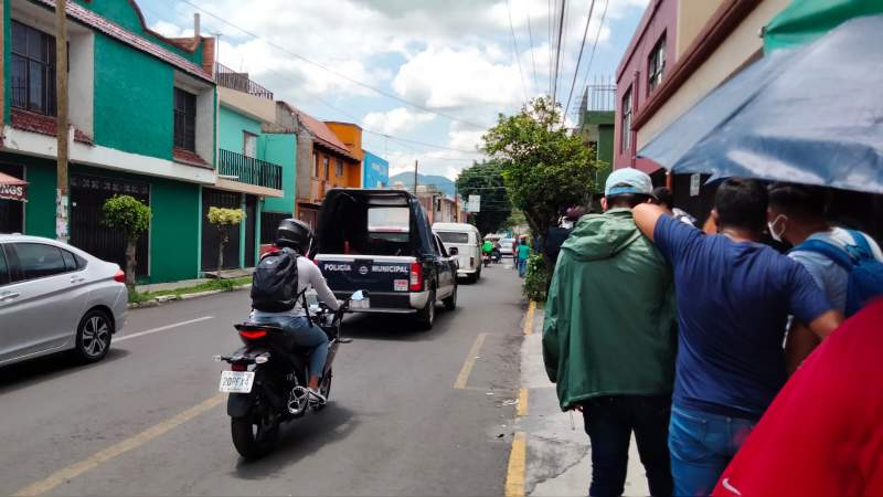 Policía Municipal y Guardia Nacional implementan operativo en centros de vacunación