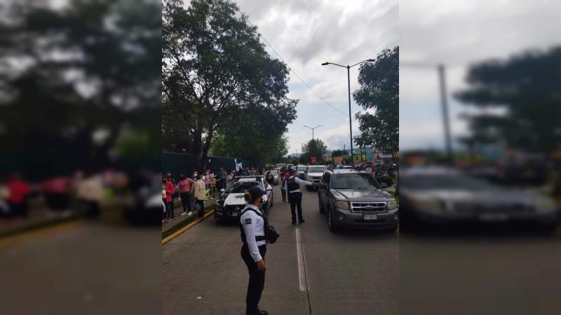 Policía Municipal y Guardia Nacional implementan operativo en centros de vacunación