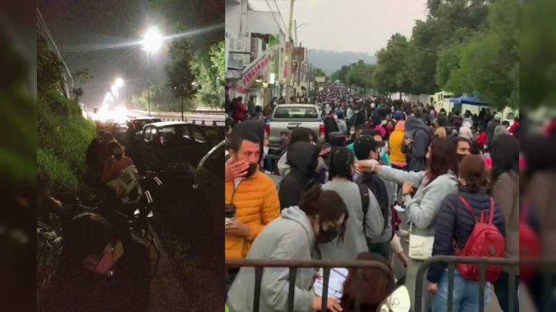 Madrugan en la calle morelianos para recibir vacuna Covid-19: Miles esperan el antídoto; “Autoridades planean con las patas”, critican 