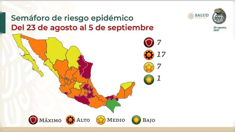 Michoacán en Semáforo Naranja hasta la próxima semana 