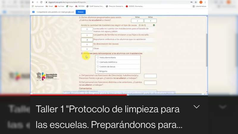 Se refuerza en Michoacán el protocolo sanitario para un posible regreso seguro a clases