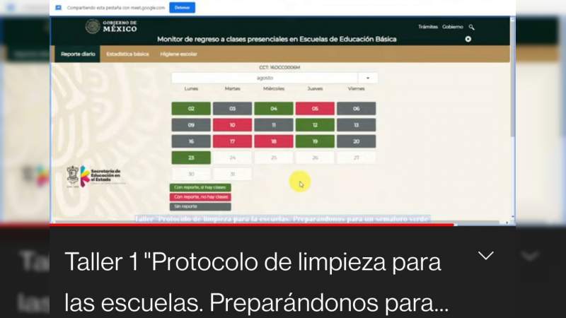 Se refuerza en Michoacán el protocolo sanitario para un posible regreso seguro a clases